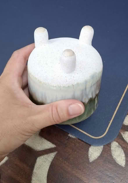 Photo of free Little green 3 legged plant pot (Boughton Monchelsea ME17) #2