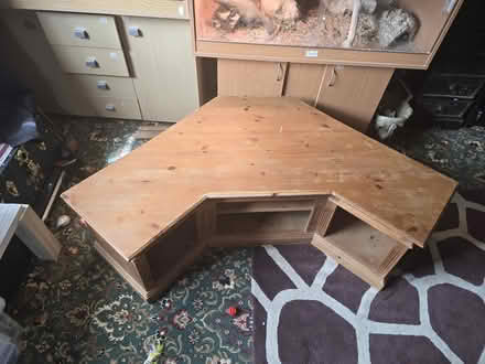 Photo of free Large TV table / low corner unit (Elm PE14 0) #2