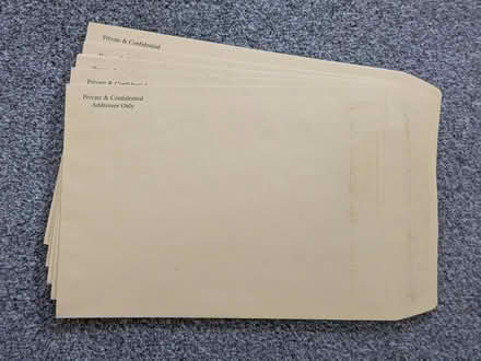 Photo of free 10 Private & confidential envelopes (Clevedon BS21) #1