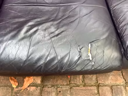 Photo of free Leather sofa and love seat:need TLC (Montclair-off Hwy 13) #4