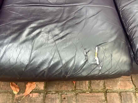 Photo of free Leather sofa and love seat:need TLC (Montclair-off Hwy 13) #4