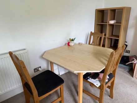 Photo of free Extendable wooden table + 3 chairs (Cotham Ward BS6) #1