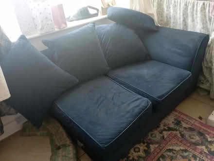 Photo of free Velvet Navy Corner Sofa (ME10) #2