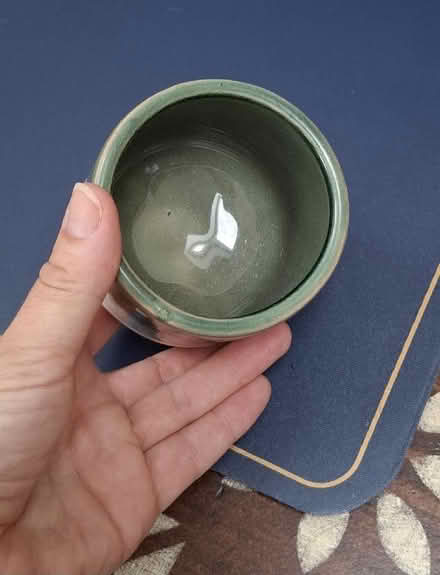 Photo of free Little green 3 legged plant pot (Boughton Monchelsea ME17) #3