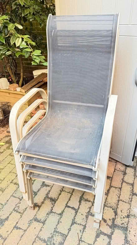 Photo of free 4 old patio chairs (Center city Rit-Fit) #1