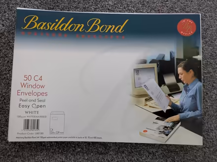 Photo of free 20 windowed A4 envelopes (Clevedon BS21) #1