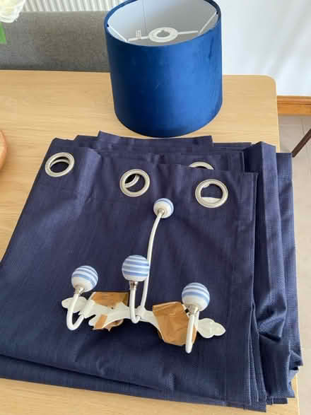 Photo of free 66x72 curtains/lamp shade/coat hook (Liphook GU30) #1