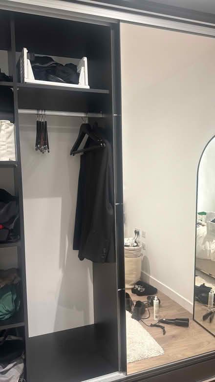 Photo of free Glossy Black Wardrobe with sliding doors (West Croydon CR0) #2