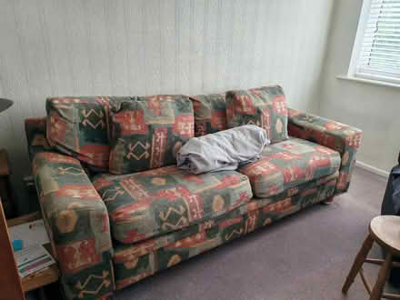 Photo of free Three seater sofa with covers (Milnthorpe LA7) #1