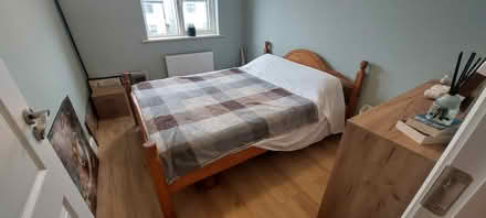 Photo of free Solid wood bed frame and mattress (Mogeely, Co.Cork) #1