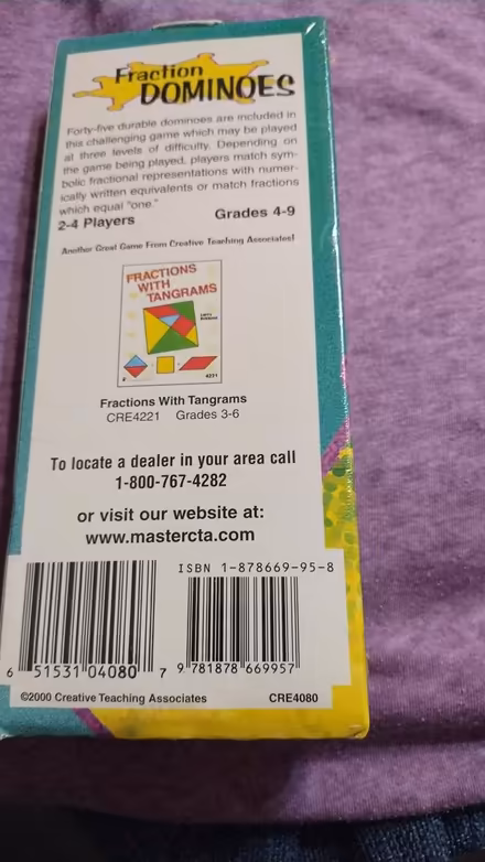 Photo of free Fraction Dominoes (Allen) #2