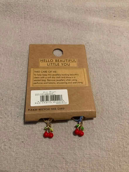 Photo of free Cherry earrings new, never used (Bournville Station) #2