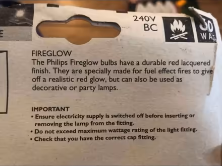 Photo of free Red Fire Glow Bulb π‘ (Cheshunt En8) #2