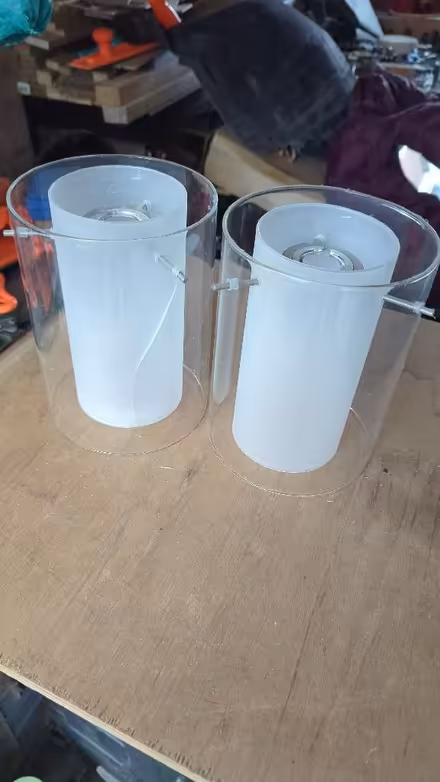 Photo of free Two glass pendant lamp shades (Kenilworth CV8) #1