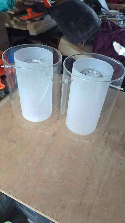 Photo of free Two glass pendant lamp shades (Kenilworth CV8) #1