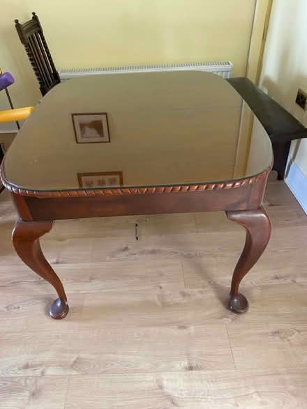 Photo of free Mahogany table, chairs and bench (Dalkey) #1