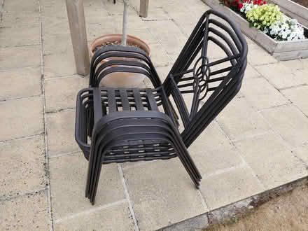 Photo of free Stacking patio chairs x 4 (Bradford on Avon BA15) #1