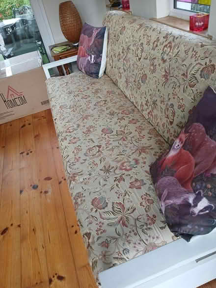 Photo of free Sofa, wooden base storage (Y25xt93 kilmuckridge 3 km) #2