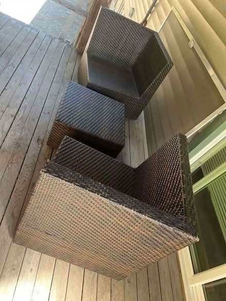 Photo of free "Rattan" patio chairs & table (Lake City/Meadowbrook) #1