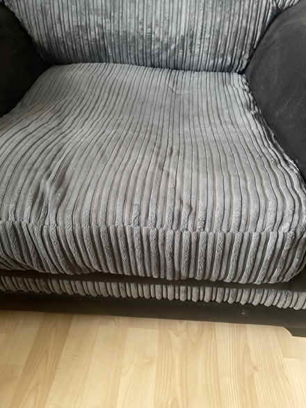 Photo of free Large cord and leather arm chair (Hucclecote) #2