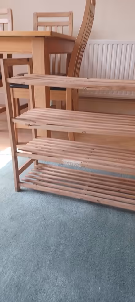 Photo of free Wooden shoe rack (Loughborough central) #3