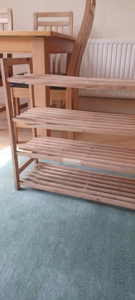 Photo of free Wooden shoe rack (Loughborough central) #3