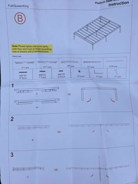 Photo of free Full size metal bed frame (Capitol Hill) #2