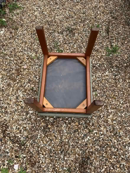 Photo of free Stool with green padded button upholstery. (Harpenden AL5) #3