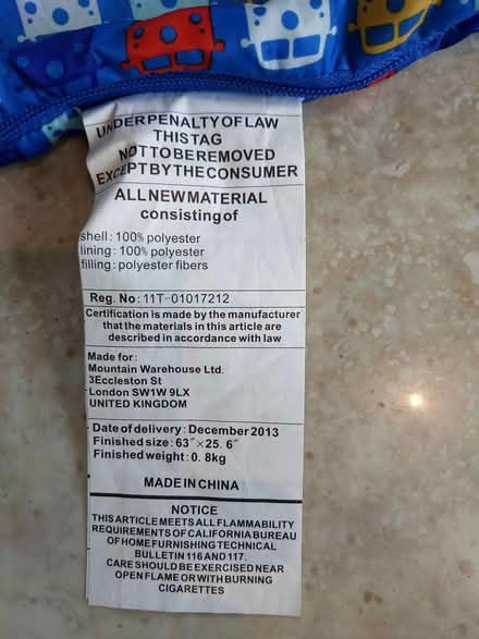 Photo of free Child's sleeping bag (New Malden KT3) #4