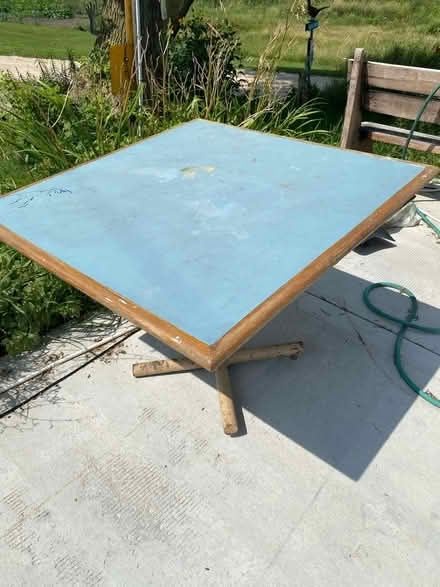 Photo of free heavy table (Iron Ridge/Hustisford) #1