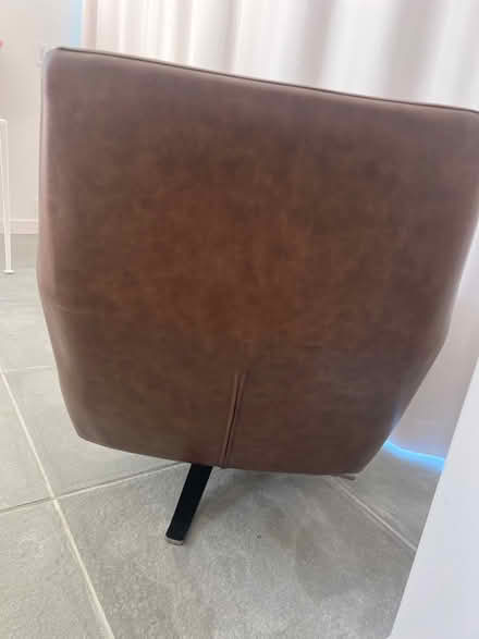 Photo of free West elm swivel chair fake leather (East hampton near Maidstone) #3