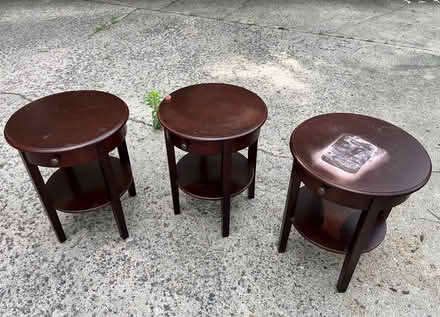 Photo of free 3 round side tables - matching (South Saint Paul near Thompson) #3