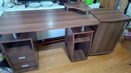 Photo of free Desk and cupboard (Little Ilford E12) #1