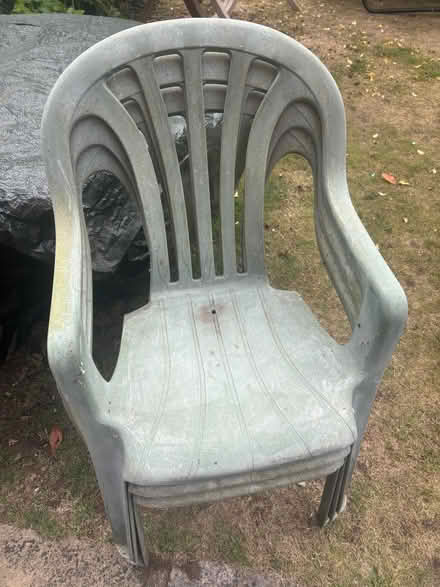 Photo of free Green plastic garden chairs (Headington OX3) #1