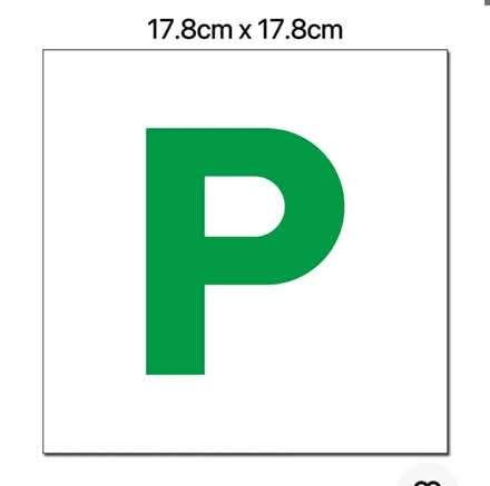 Photo of P plates (Hanworth RG12) #1