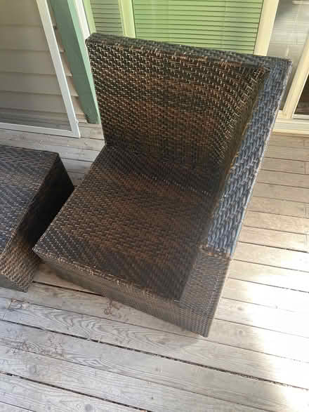 Photo of free "Rattan" patio chairs & table (Lake City/Meadowbrook) #2