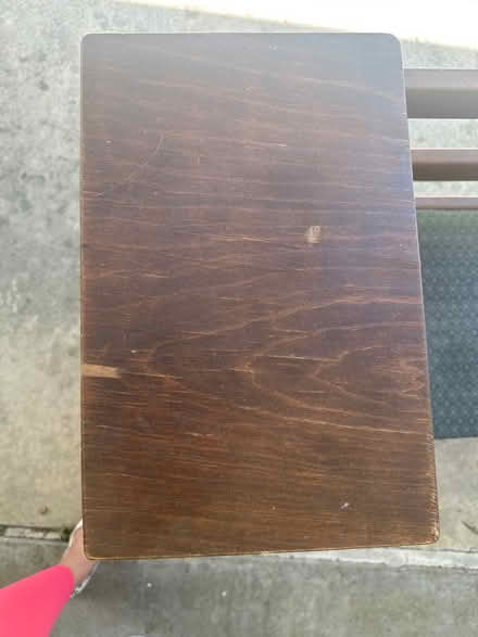 Photo of free Wooden chair w/attached table (Southwest Ft Worth) #3