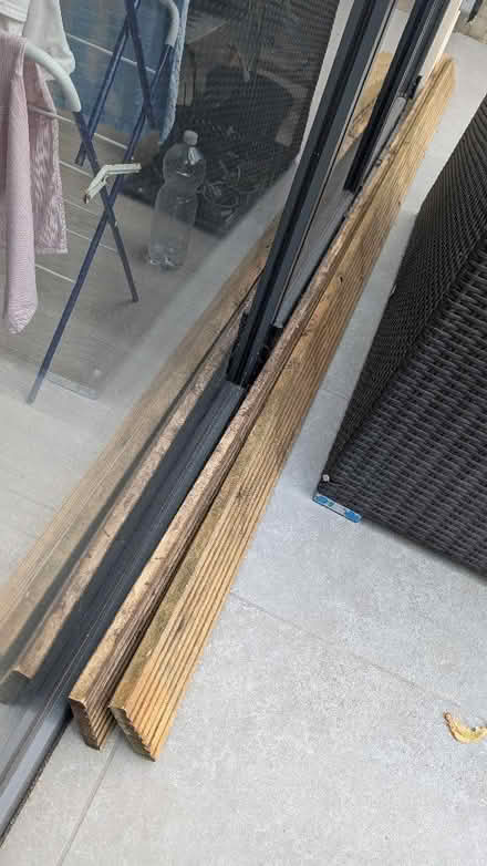 Photo of free Two deck boards 3.6m x 14cm x 2.4cm (Shoreham-by-Sea BN43) #1