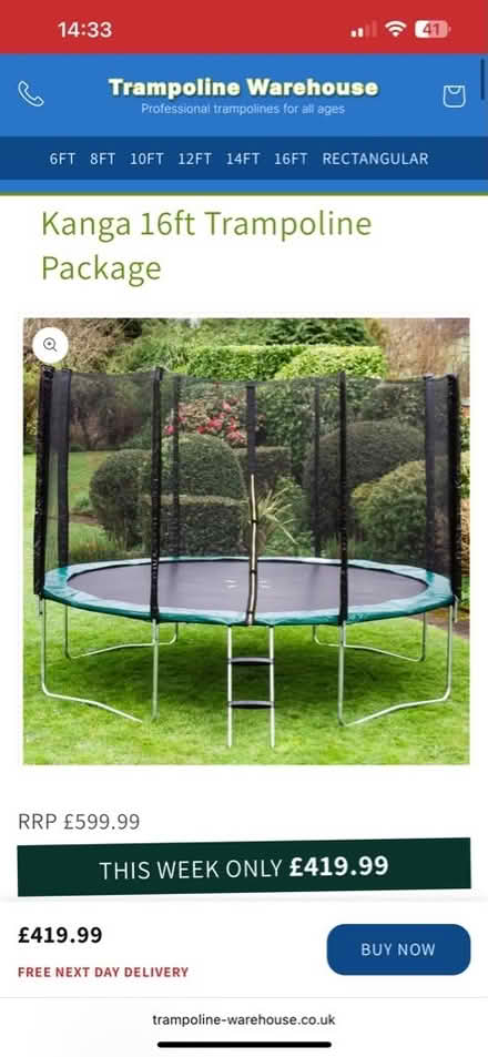 Photo of free Big 16ft trampoline (Ham TW10) #1
