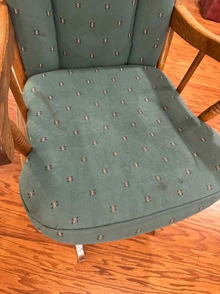 Photo of free Glider rocker wooden green cushions (Southwest Ft Worth) #2