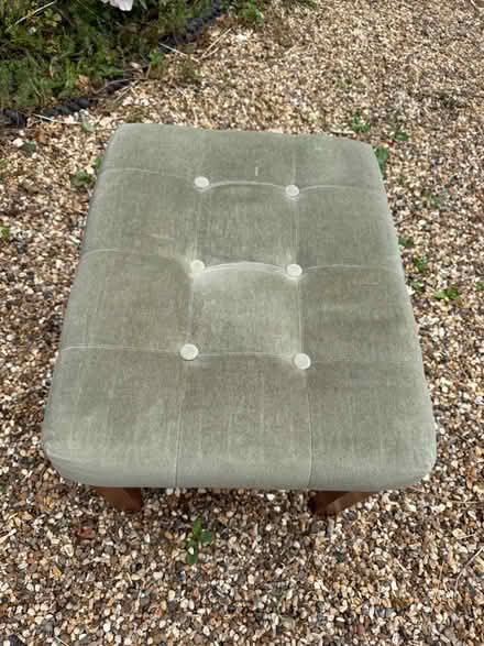Photo of free Stool with green padded button upholstery. (Harpenden AL5) #4