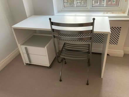 Photo of free Computer Desk, drawers and small bookshelves (Sloane Square SW1W) #2