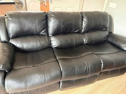 Photo of free Leather sofa (Welshpool SY21) #1