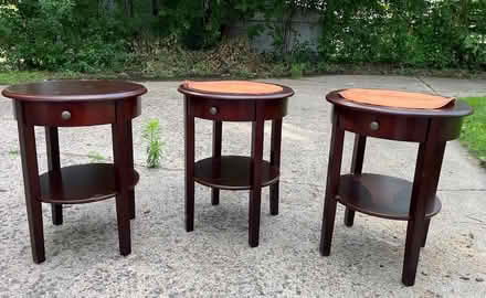Photo of free 3 round side tables - matching (South Saint Paul near Thompson) #1