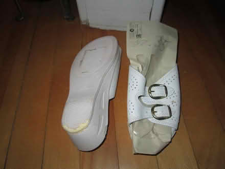 Photo of free white leather sandals (Old Ottawa South) #1