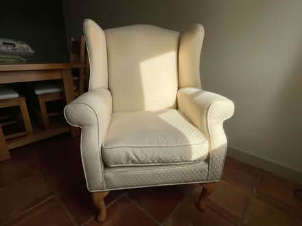 Photo of free Laura Ashley winged armchair in cream (Talybont on Usk LD3) #1