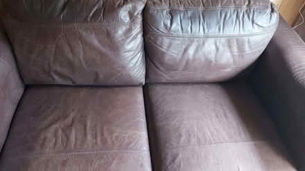 Photo of free Leather 2 seater sofa settee (Little Hallam DE7) #1