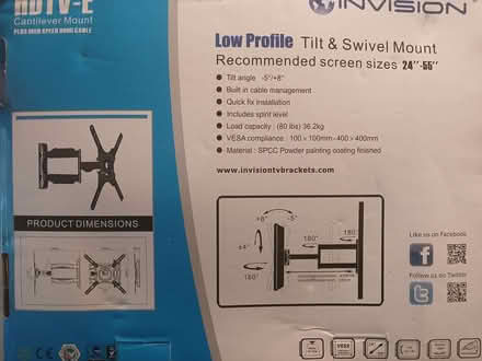 Photo of free TV cantiever wall mount. Collect OX5 1AT (Kidlington OX5) #1