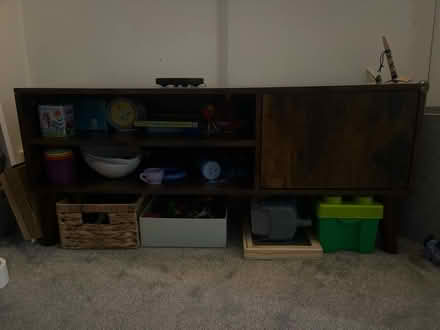 Photo of free low tv cabinet dark wood (DA1) #1