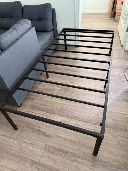 Photo of free Twin Mattress + Twin BlMtl Frame (Centennial) #1